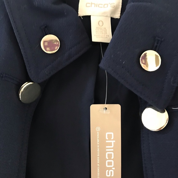 Navy Chico’s blazer size 0 - Picture 5 of 6
